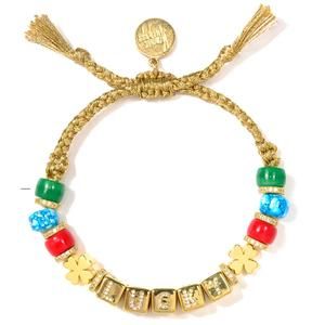 NEW VENESSA ARIZAGA women's feeling lucky bracelet in gold multi
